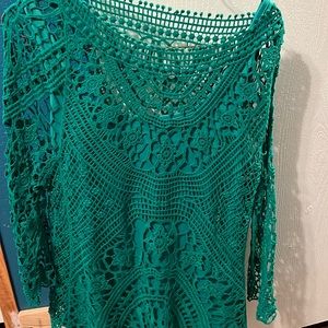 Bedford fair size medium green blouse perfect shape.